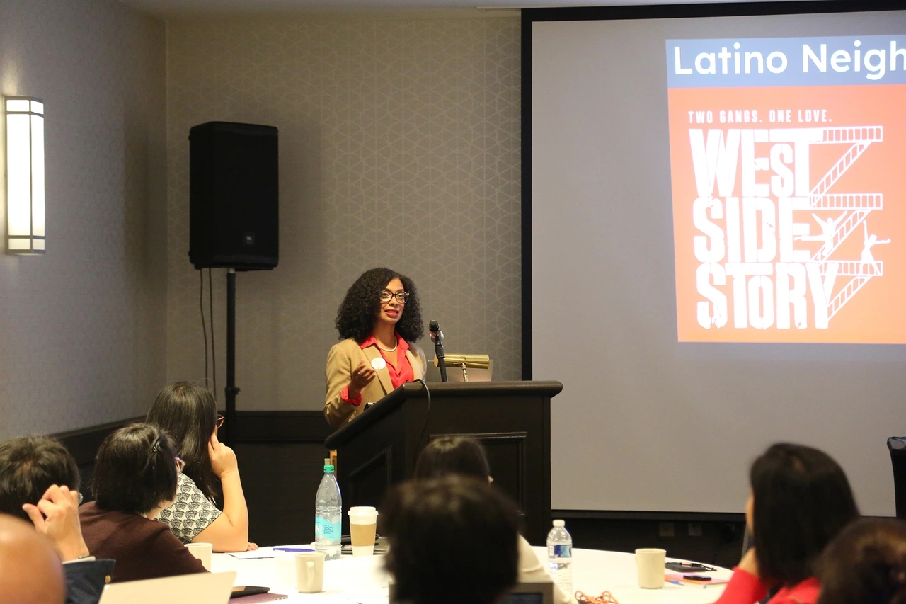 Amalia Daché delivers keynote speech during the Keynote Session at ICQE in Philadelphia on November 5, 2024.