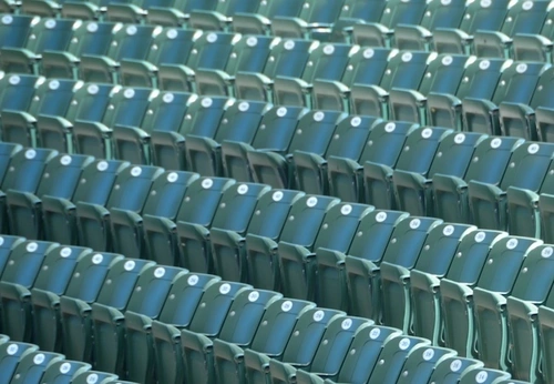 Empty stadium seats