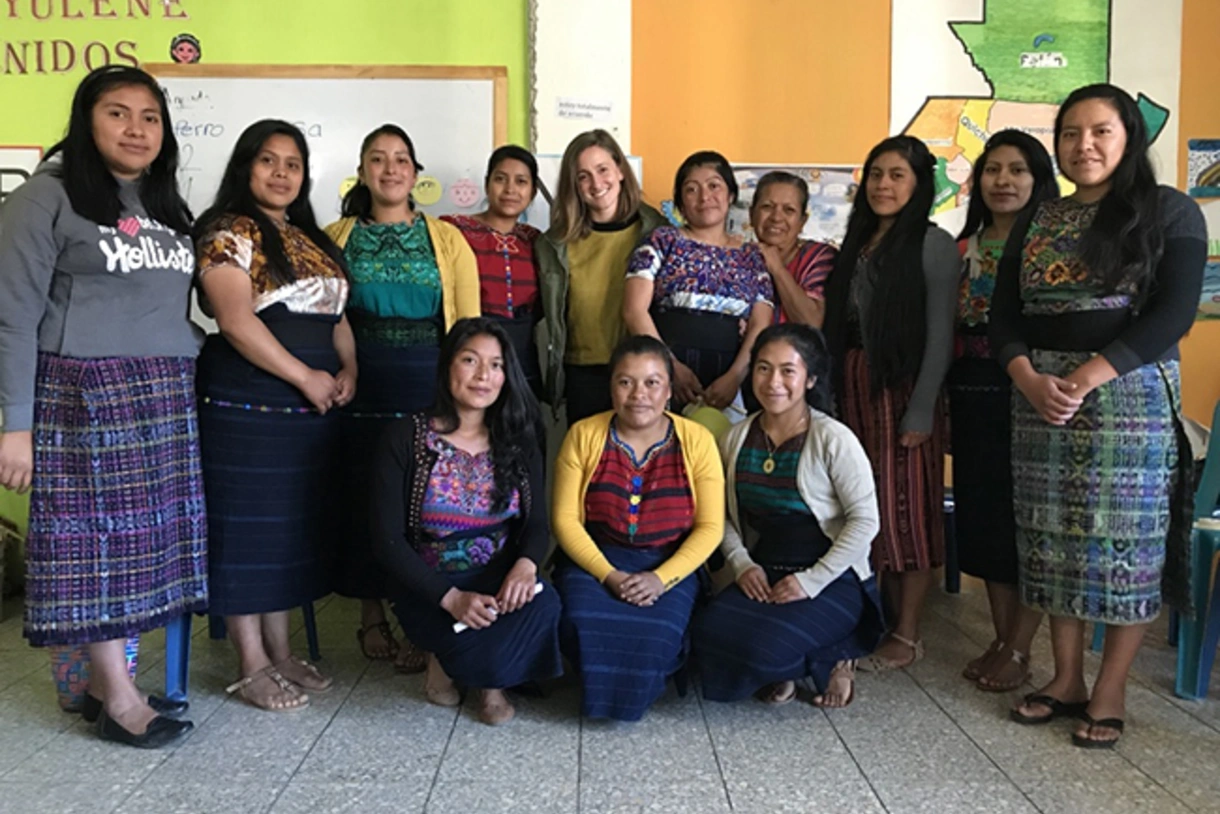 Nichols with a group of young women who participated in a weekly collaborative workshop with her