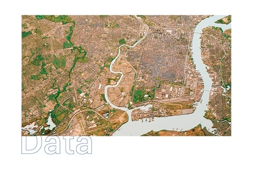 Aerial illustration of the Philadelphia region
