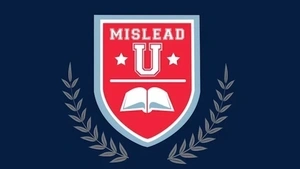 Graphic featuring a logo of a college in the video embedded on this page