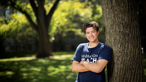 Aspiring middle or high school math teacher Cole DuHaime says he sought out Generation Teach to attain real classroom experience working with a larger group of students.